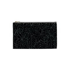 Autumn Leaves Black Cosmetic Bag (small)