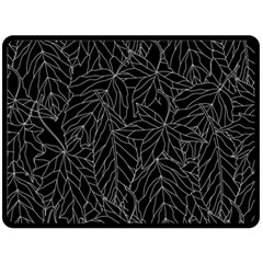 Autumn Leaves Black Fleece Blanket (large) 