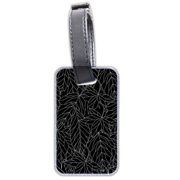 Autumn Leaves Black Luggage Tag (two sides)