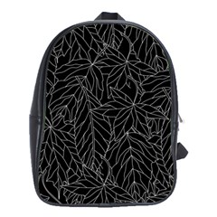 Autumn Leaves Black School Bag (xl)