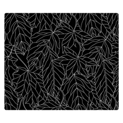 Autumn Leaves Black Double Sided Flano Blanket (small) 