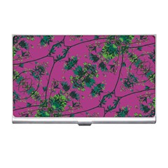 Modern Floral Collage Print Pattern Business Card Holder by dflcprintsclothing