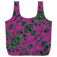 Modern Floral Collage Print Pattern Full Print Recycle Bag (xxxl) by dflcprintsclothing