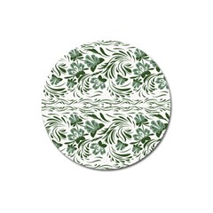 Green Leaves Magnet 3  (round) by Eskimos