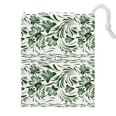 Green Leaves Drawstring Pouch (5xl) by Eskimos