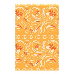 Orange Pattern Shower Curtain 48  X 72  (small)  by Eskimos