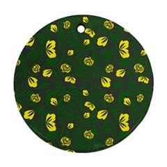 Yellow Flowers Ornament (round) by Eskimos