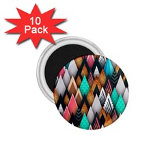 Abstract Triangle Tree 1 75  Magnets (10 Pack) 