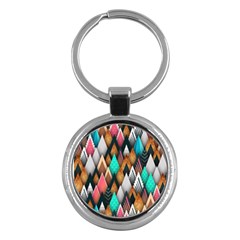 Abstract Triangle Tree Key Chain (round)