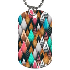 Abstract Triangle Tree Dog Tag (one Side)