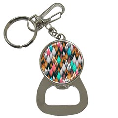 Abstract Triangle Tree Bottle Opener Key Chain
