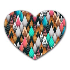 Abstract Triangle Tree Heart Mousepads by Dutashop