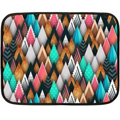 Abstract Triangle Tree Double Sided Fleece Blanket (mini) 