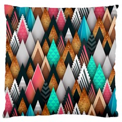 Abstract Triangle Tree Large Cushion Case (two Sides)