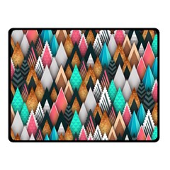 Abstract Triangle Tree Double Sided Fleece Blanket (small) 