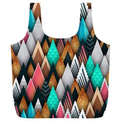 Abstract Triangle Tree Full Print Recycle Bag (xl)