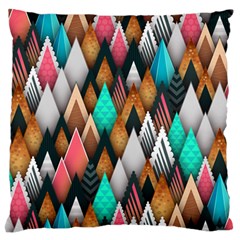 Abstract Triangle Tree Large Flano Cushion Case (two Sides)