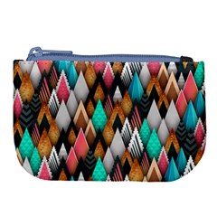 Abstract Triangle Tree Large Coin Purse