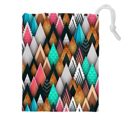 Abstract Triangle Tree Drawstring Pouch (4XL)