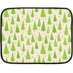 Christmas Green Tree Fleece Blanket (mini)