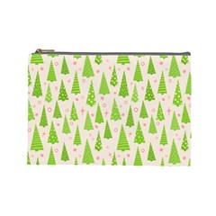 Christmas Green Tree Cosmetic Bag (large)