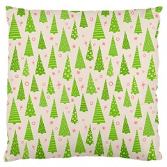 Christmas Green Tree Large Cushion Case (one Side) by Dutashop