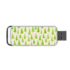 Christmas Green Tree Portable Usb Flash (one Side)