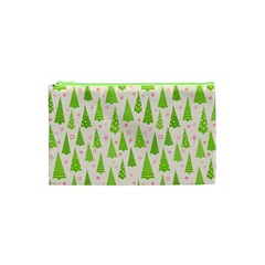 Christmas Green Tree Cosmetic Bag (xs)
