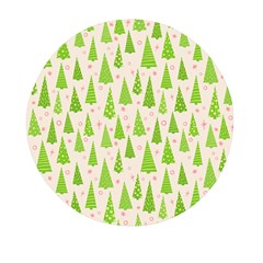 Christmas Green Tree Mini Round Pill Box by Dutashop