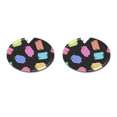 Many Colors Pattern Seamless Cufflinks (oval)