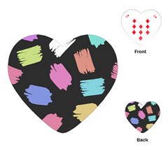 Many Colors Pattern Seamless Playing Cards Single Design (heart)