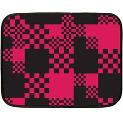 Cube Square Block Shape Double Sided Fleece Blanket (mini) 