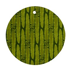 Fern Texture Nature Leaves Ornament (round)