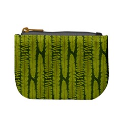 Fern Texture Nature Leaves Mini Coin Purse