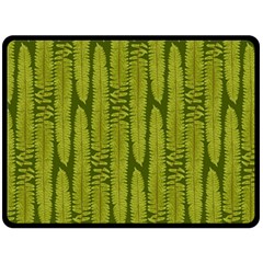 Fern Texture Nature Leaves Double Sided Fleece Blanket (large) 