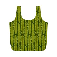 Fern Texture Nature Leaves Full Print Recycle Bag (m)