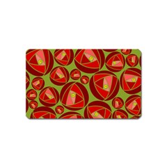 Abstract Rose Garden Red Magnet (name Card) by Dutashop