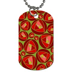 Abstract Rose Garden Red Dog Tag (two Sides)