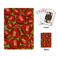 Abstract Rose Garden Red Playing Cards Single Design (rectangle)