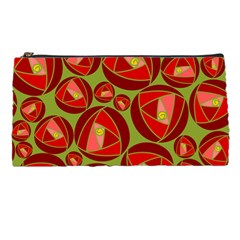 Abstract Rose Garden Red Pencil Case