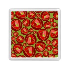 Abstract Rose Garden Red Memory Card Reader (square)