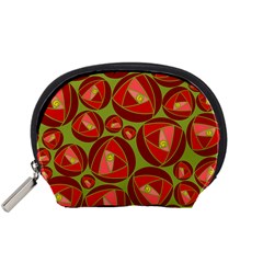 Abstract Rose Garden Red Accessory Pouch (small) by Dutashop