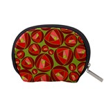 Abstract Rose Garden Red Accessory Pouch (Small) Back