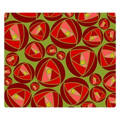 Abstract Rose Garden Red Double Sided Flano Blanket (small) 