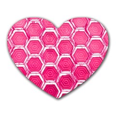 Hexagon Windows Heart Mousepads by essentialimage365