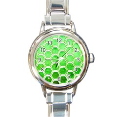 Hexagon Windows Round Italian Charm Watch by essentialimage365