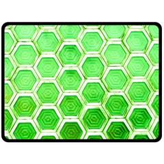 Hexagon Windows Fleece Blanket (large)  by essentialimage365