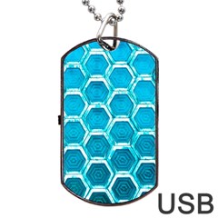 Hexagon Windows Dog Tag Usb Flash (one Side)