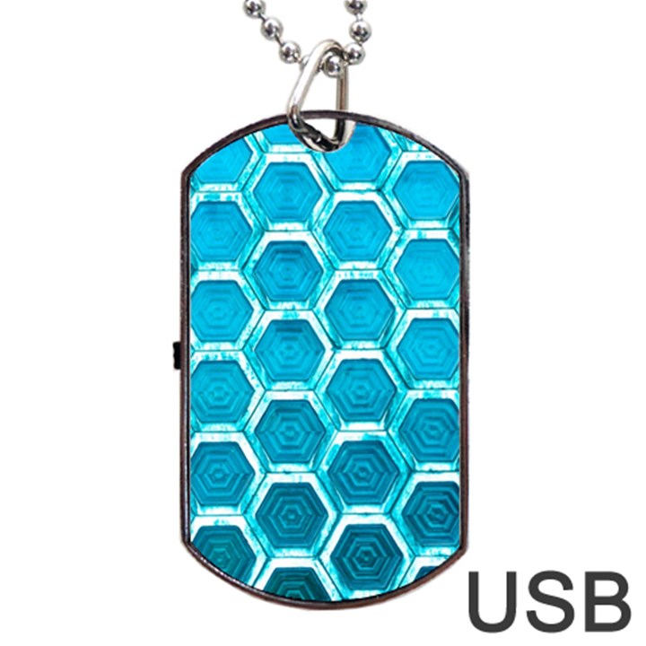 Hexagon Windows Dog Tag USB Flash (One Side)