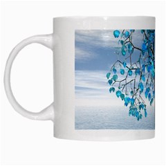 Crystal Blue Tree White Mugs by icarusismartdesigns